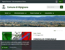 Tablet Screenshot of comune.alpignano.to.it